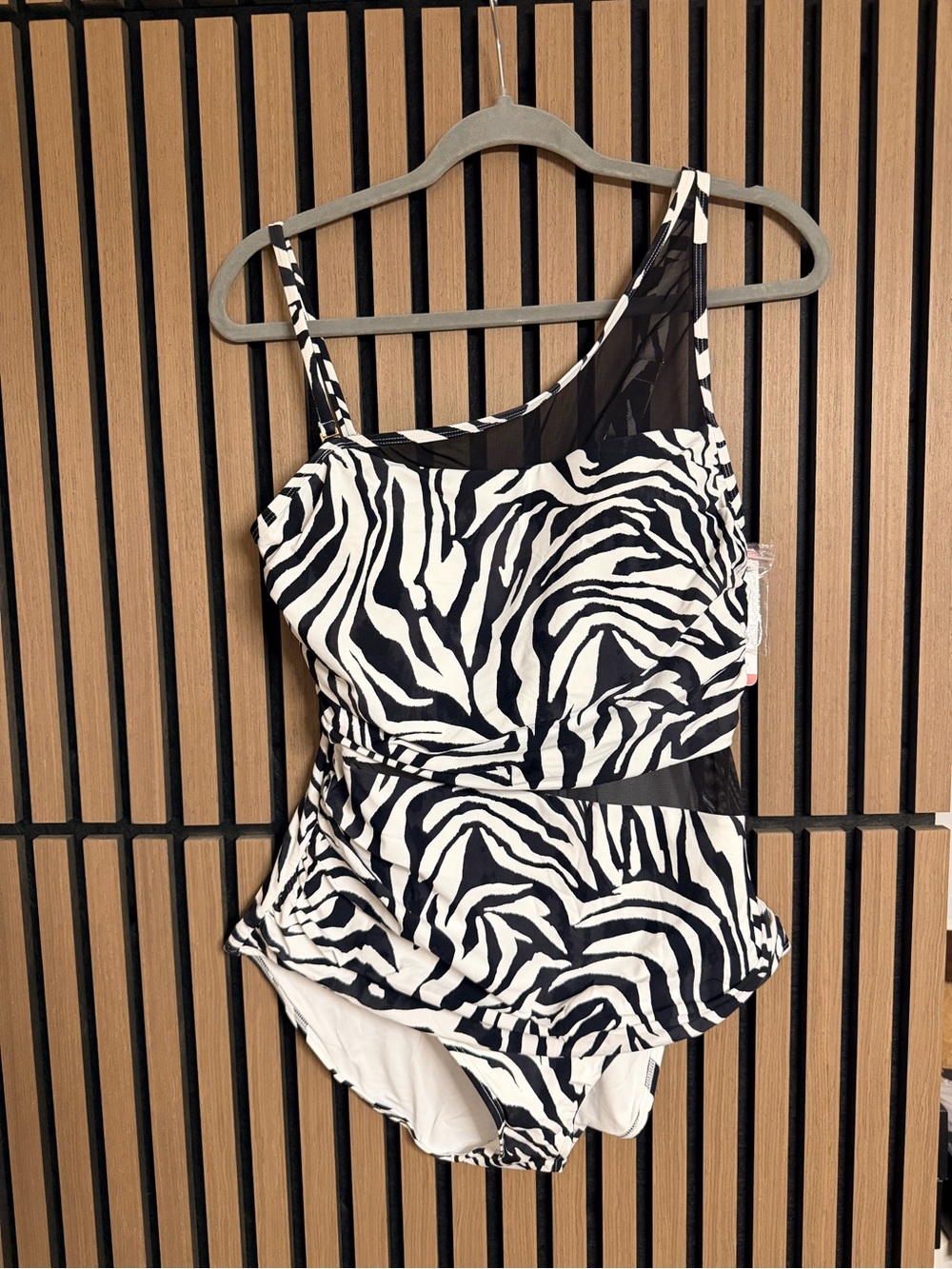 Anne Cole Black and White Zebra One-Piece Swimsuit